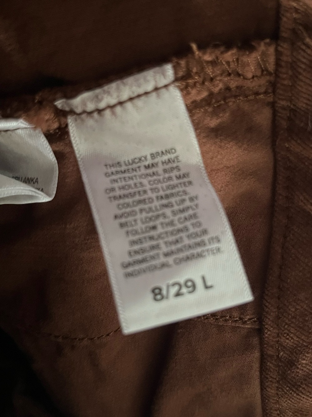 Lucky Brand High Rise Seamed Corduroy Stevie Flare trouser pants - Picture 9 of 9